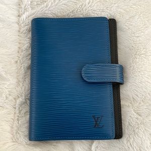 ⚜️ Louis Vuitton Blue Toledo Epi Agenda Pm Wallet